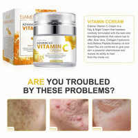 AurolaGlow Vitamin C Cream with Hyaluronic Acid & Vitamin E–Anti Aging Day & Night Face Moisturiser for Women & Men,Hydrate & Plump &Whitening.Even Skin Tone, Boost Collagen, Reduce Fine Lines for Skin Care