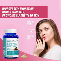 BIOVITALIA ORGANICS Biovitalia Plant Based Collagen Builder Capsule with Biotin & Vitamin C | Dietary Supplement for Men & Women | Promotes Glowing & Youthful Skin | Supports Joints & Bones - 60 Vegan Capsules