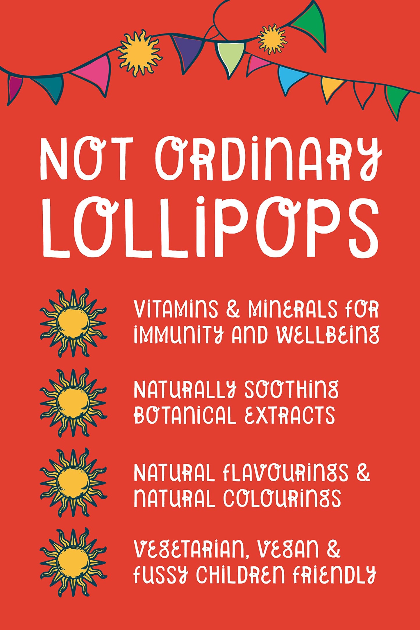 Healthipops Vitamin & Mineral Lollipops Ear Popper Stopper Suitable for Ages 4+ with Added Soothing Botanicals, Chamomile, Peppermint Leaf and Marshmallow Root, Strawberry Flavour 8 Lollipops