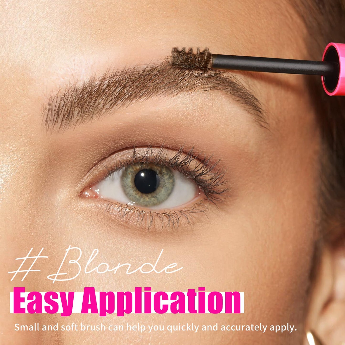 bayfree Thickening Eyebrow, Waterproof Tinted Brow Glue Eyebrow Gel, Wearable Eyebrow Glue for 16h, Blonde