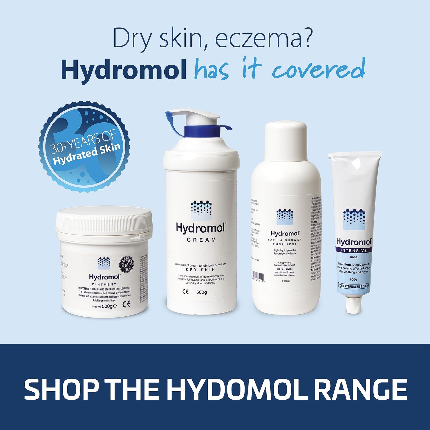 Hydromol Bath and Shower Emollient 500 ml, for the Management of Eczema, Dermatitis, Psoriasis and Other Dry Skin Conditions