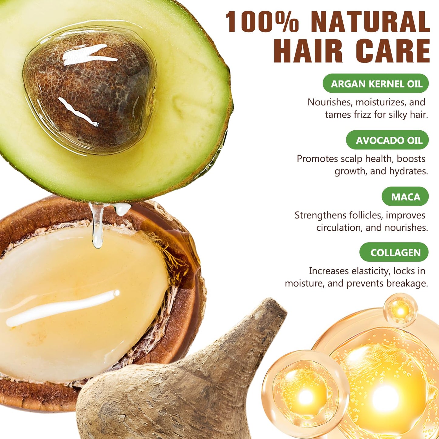 Frovetani Collagen Hair Mask Deep Repair Conditioning, Hair Treatment Mask Calms and Relaxes the Scalp, Hair Mask with Argan Oil for Dry Damaged Hair All Hair Types, Nourish and Moisturize Hair & Scalp