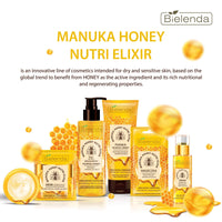 Bielenda Manuka Honey Nutri Elixir - Improves Skin Condition, Makes The Complexion Radiantly Glowing - Manuka Honey Nourishing And Moisturizing Face Serum Day/Night For Dry And Sensitive Skin - 30 g
