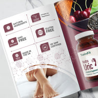 NUTRA URIC - 4000mg Montmorency Cherry| Ultra High Strength - 30 Cherry Tablets| Uric Acid Tablets/Supplement by NutraVit