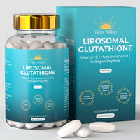 Glow Within Liposomal Glutathione 1850mg per Serving | Glutathione Supplement Capsules with Vitamin C | Master Antioxidant, Healthy Ageing, Boosts Immune System | 4X Higher Absorption (60 Softgels)