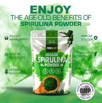 Organic Spirulina Powder 500g Natural Immune Booster | Premium Superfood Super Greens Spirulina Powder | Rich in Essential Vitamins & Minerals Vegans & Vegetarians by PROELITE
