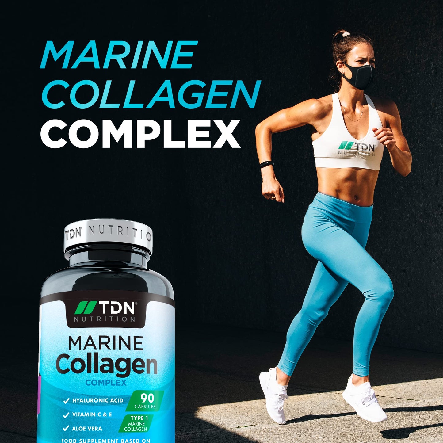 Marine Collagen Capsules 1400mg with Hyaluronic Acid, High Strength Collagen Supplement, Hydrolyzed Collagen Supplement for Women and Men (Not Collagen Powder or Tablets)