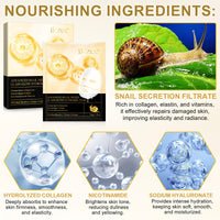 Generic Advanced Snail Mucin Glass Glow Hydrogel Mask, Collagen Face Masks Skincare, Collagen Night Wrapping Mask, Snail Mucin Korean Skincare (8 PCS)