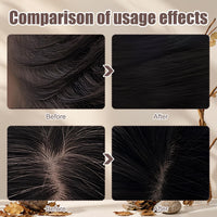 Guegine Hairline Powder with Comb Applicator, Waterproof and Sweat-Proof Hair Dye Comb, Long-Lasting Hairs Makeup Coverage,for Gray Hair Coverage, Thinning Hair for Women & Men (Dark Brown)