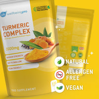WBP Turmeric Complex 3500mg Maximum Strength (Up to 4 Months Supply) – with 95% Curcumin, Ginger, Boswellia Serrata & Black Pepper – Eco & Letterbox-Friendly Compostable Packaging – 120 Tablets