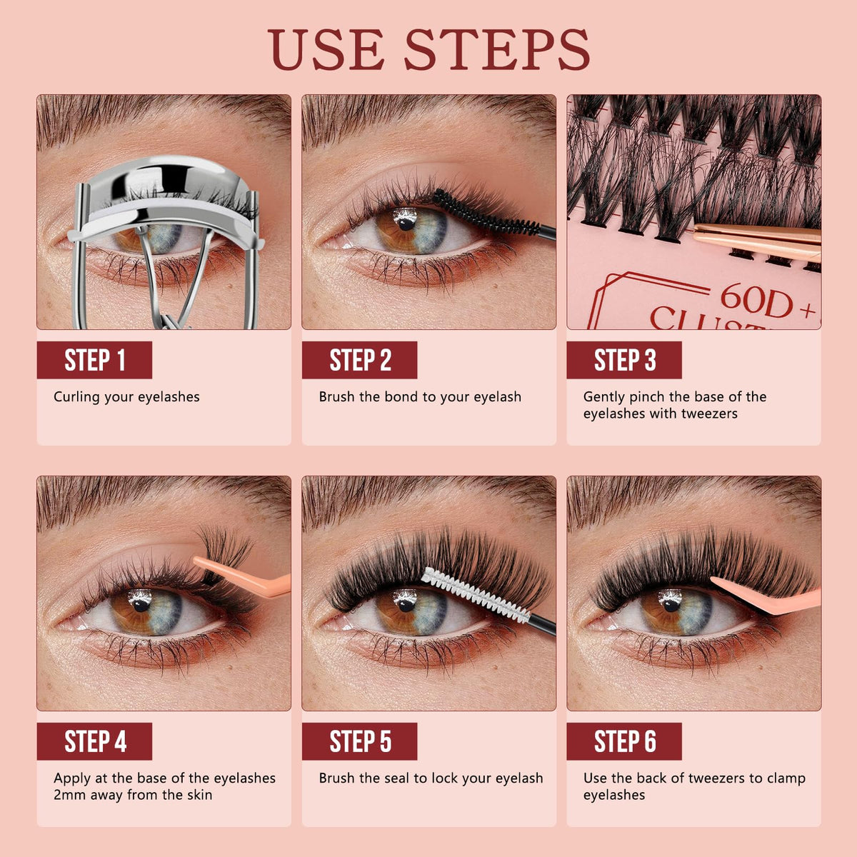 Higu clace Fluffy Cluster-Lashes Kit 60D+80D, Individual-EyeLashes Kit Mix 10-18mm, Volume Lash Cluster Kit D Curl, DIY Lash Extension Kit with Lash Bond and Seal and Lash Applicator at Home(60D+80D Mix10-18)