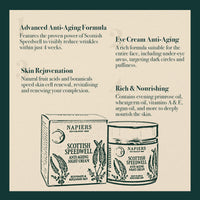 Napiers Speedwell Ageless Night Cream - Anti-Aging & Wrinkle Reduction with Scottish Speedwell, Natural Oils & Eye Cream Benefits - 60ml