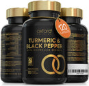 Advanced Turmeric Capsules High Strength 3000mg, Boswellia & Black Pepper | ONE per Day | Turmeric and Black Pepper Capsules Locally Made in UK, Turmeric Powder Joint Care Supplements (120 Capsules)