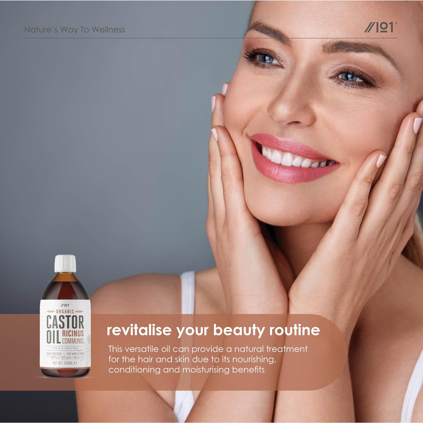 Organic Castor Oil 250ml | 100% Unrefind & Cold Pressed - Hexane Free | for Skin & Hair | Food-Grade & Sustainably Sourced - By Alpha01