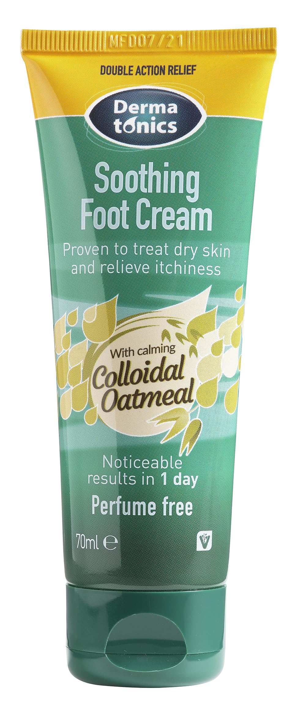Dermatonics Soothing Foot Cream - Rapid Relief for Athlete’s foot, Dermatitis, Dry Skin Conditions with Calming Colloidal Oatmeal | Suitable for Diabetics and is Vegan-friendly | 70 ml