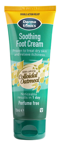Dermatonics Soothing Foot Cream - Rapid Relief for Athlete’s foot, Dermatitis, Dry Skin Conditions with Calming Colloidal Oatmeal | Suitable for Diabetics and is Vegan-friendly | 70 ml