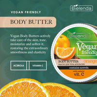 Bielenda Vegan Friendly - Actively Take Care Of The Skin, Tone, Moisturize And Soften It, Restoring The Extraordinary Smoothness And Elasticity - Vegan Friendly Orange Body Butter - 250 ml