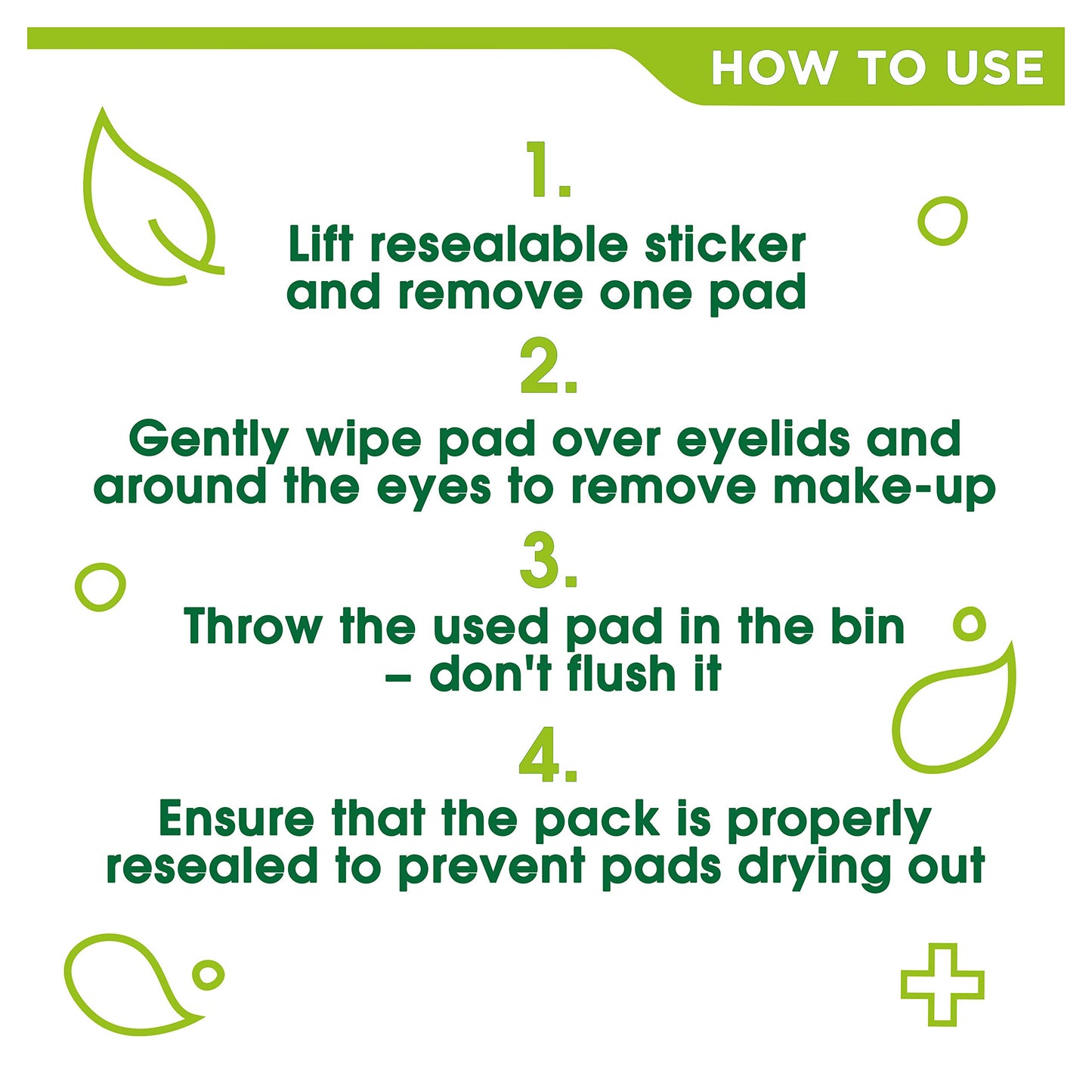 Simple Kind to Skin Eye Make-Up Remover With No Harsh Chemicals Pads to Remove Make-Up, Even Waterproof Mascara 30 Pieces