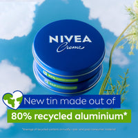NIVEA Creme Tin (75ml), Moisturising Cream Provides Intensive Protective Care for Soft and Supple Skin, Ideal for Daily Use as a Face, Hand, or Body Cream