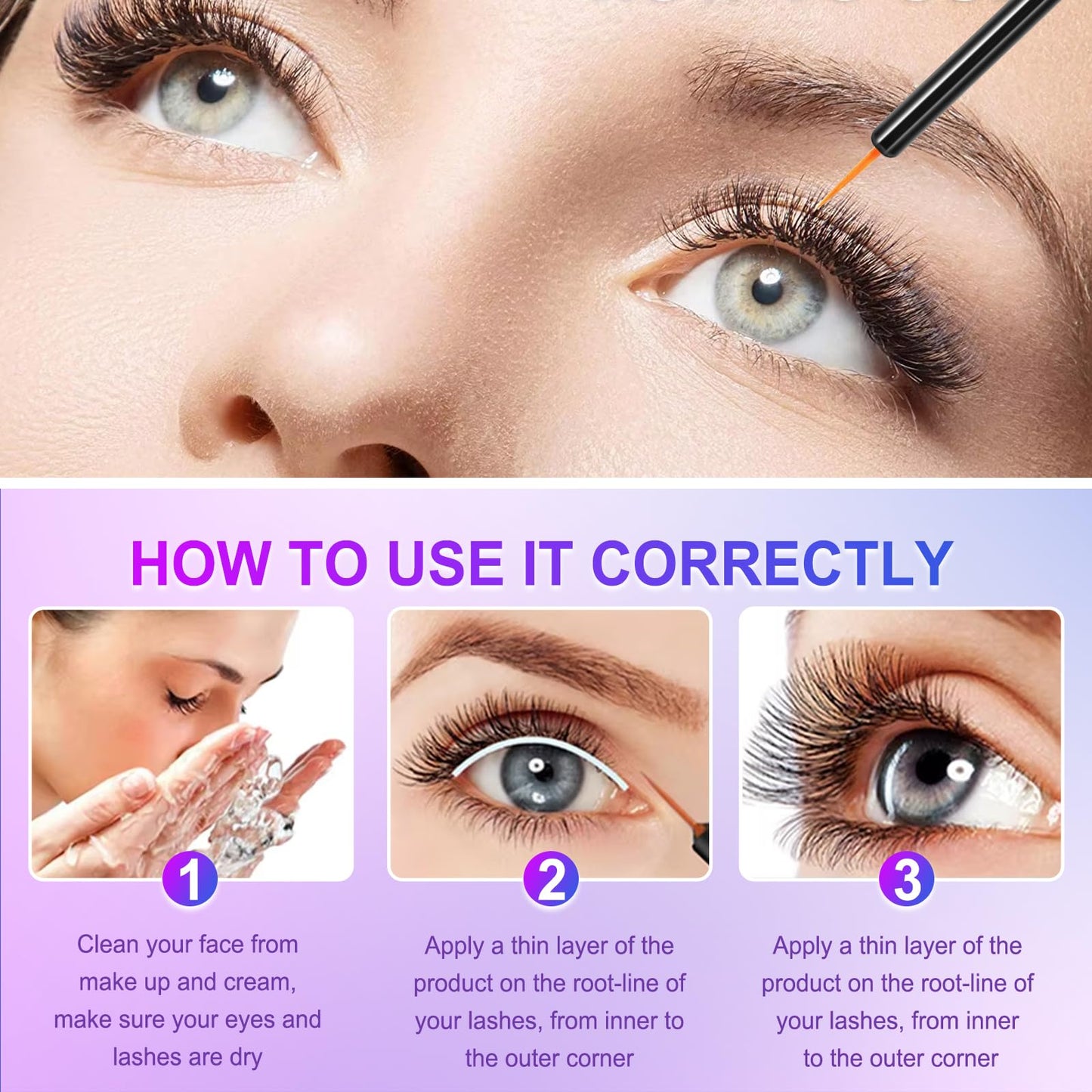 Generic Eyelash Growth Serum, Advanced Lash Serum & Eyelash Serum, UK Lash Growth Serum for Thicker, Fuller & Longer Lashes in 2 Weeks, 5ml
