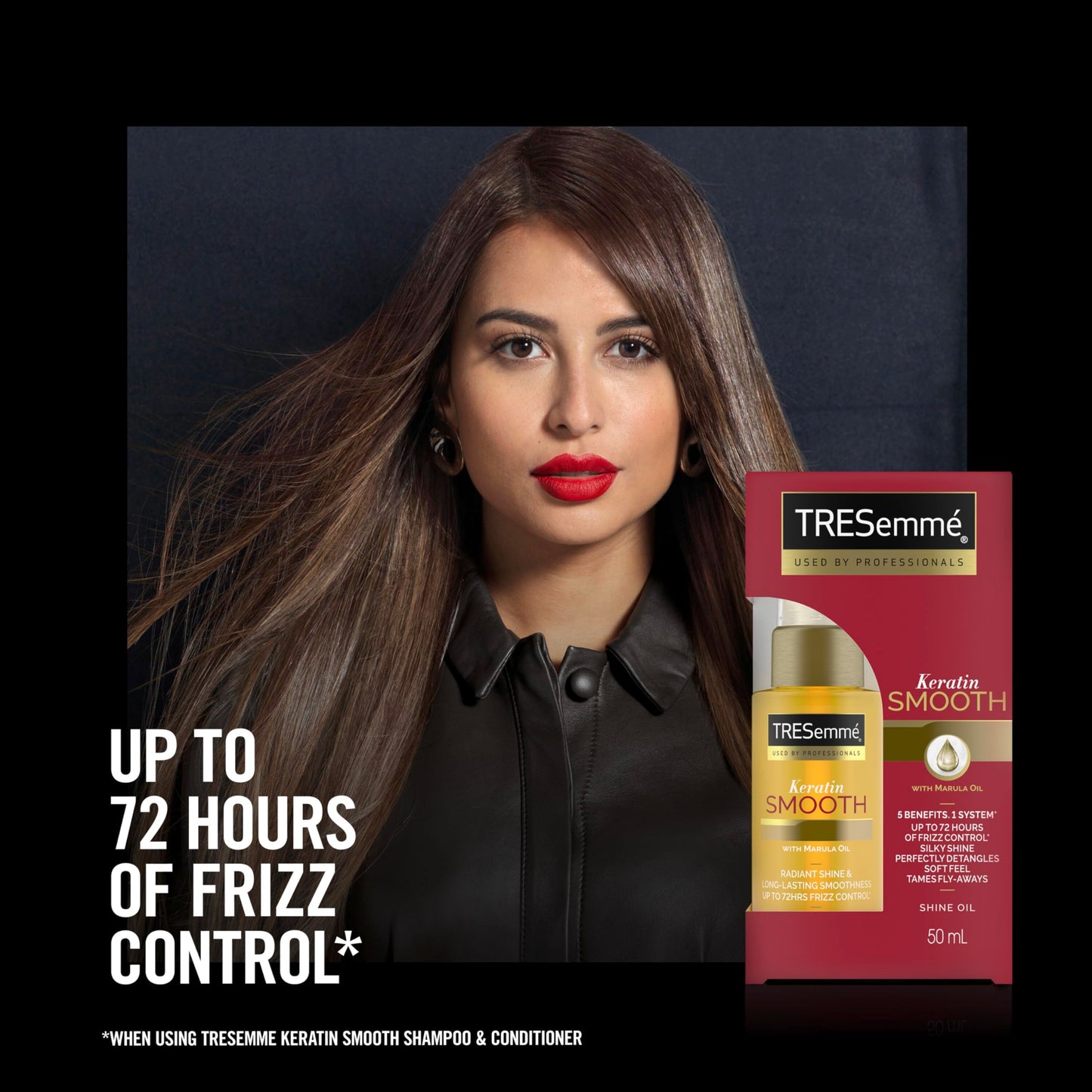 TRESemmé Pro Collection Keratin Smooth Shine Oil with keratin and marula oil for soft, shiny, frizz-free hair 50 ml