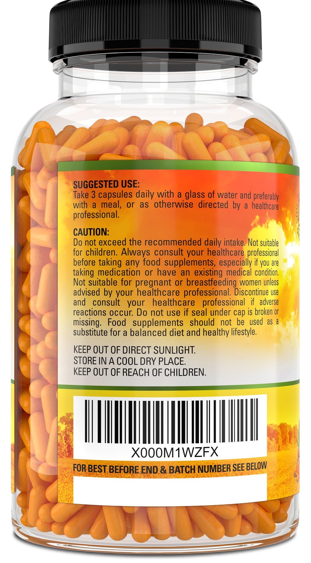 Vita Premium Organic Turmeric Curcumin with Organic Ginger and Organic Black Pepper - 180 Vegan Capsules (up to 6 Month Supply) - High Strength Tumeric Herbal Supplement