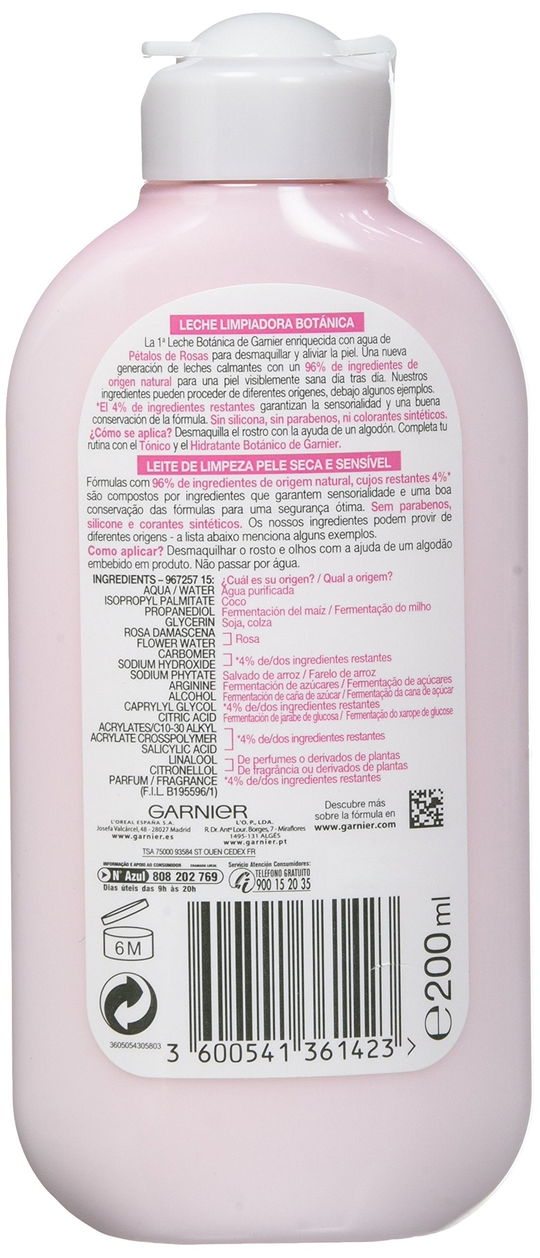 Garnier Skin Naturals Cleansing Milk For Dry And Sensitive Skin 200 ml