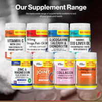 Vit Direct - Zinc and Magnesium Supplements with Vitamin B6 - Jumbo Pack - 200 Capsules - Supports Energy, Reduces Tiredness & Fatigue - Promotes Healthy Hair, Nails, Skin & Bones