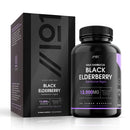 ALPHA01 Black Elderberry Extract Capsules - 1200mg - Wild European Sambucus Extract 10:1 for Immunity - Vegan, Non-GMO, Kosher, Gluten Free. 90 Vegan Capsules.