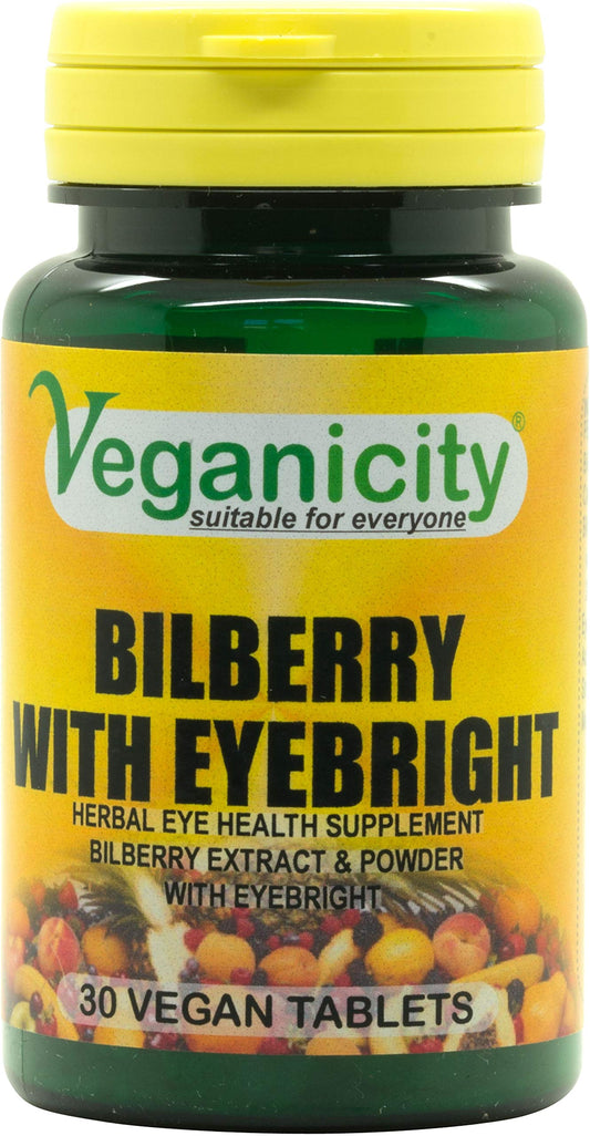 Veganicity Bilberry with Eyebright Plant Supplement, 30-Piece