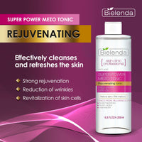 Bielenda Skin Clinic - Face Tonic Effectively Cleanses The Skin Strong Rejuvenation Reduction of Wrinkles Skin Revitalization - Skin Clinic Professional with Lactic and Hialuronic Acid - 200 ml