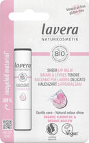 lavera Sheer Lip Balm - for long-lasting and intensive care - strengthens skin barrier - with organic almond oil & organic mallow - vegan