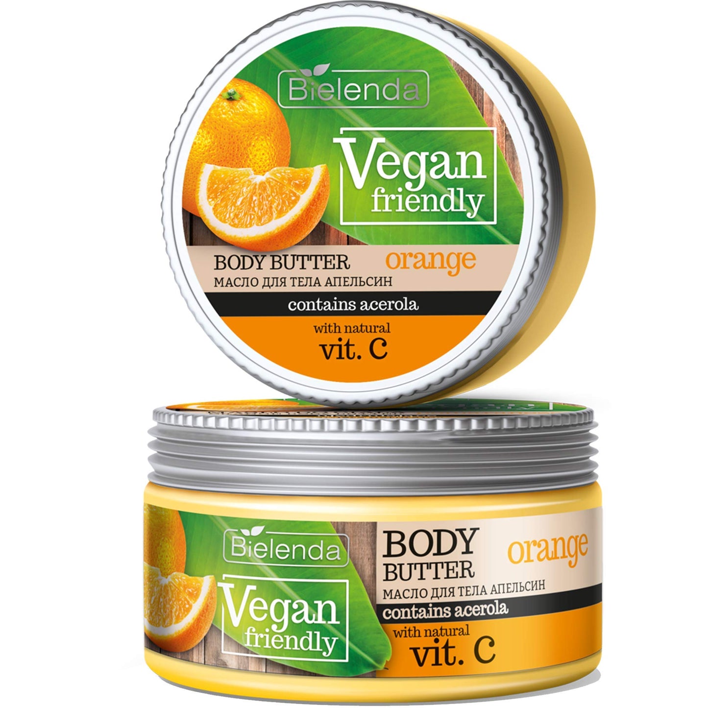 Bielenda Vegan Friendly - Actively Take Care Of The Skin, Tone, Moisturize And Soften It, Restoring The Extraordinary Smoothness And Elasticity - Vegan Friendly Orange Body Butter - 250 ml