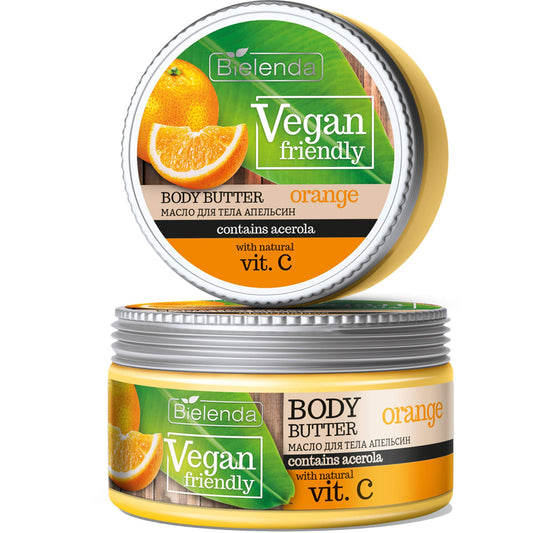 Bielenda Vegan Friendly - Actively Take Care Of The Skin, Tone, Moisturize And Soften It, Restoring The Extraordinary Smoothness And Elasticity - Vegan Friendly Orange Body Butter - 250 ml
