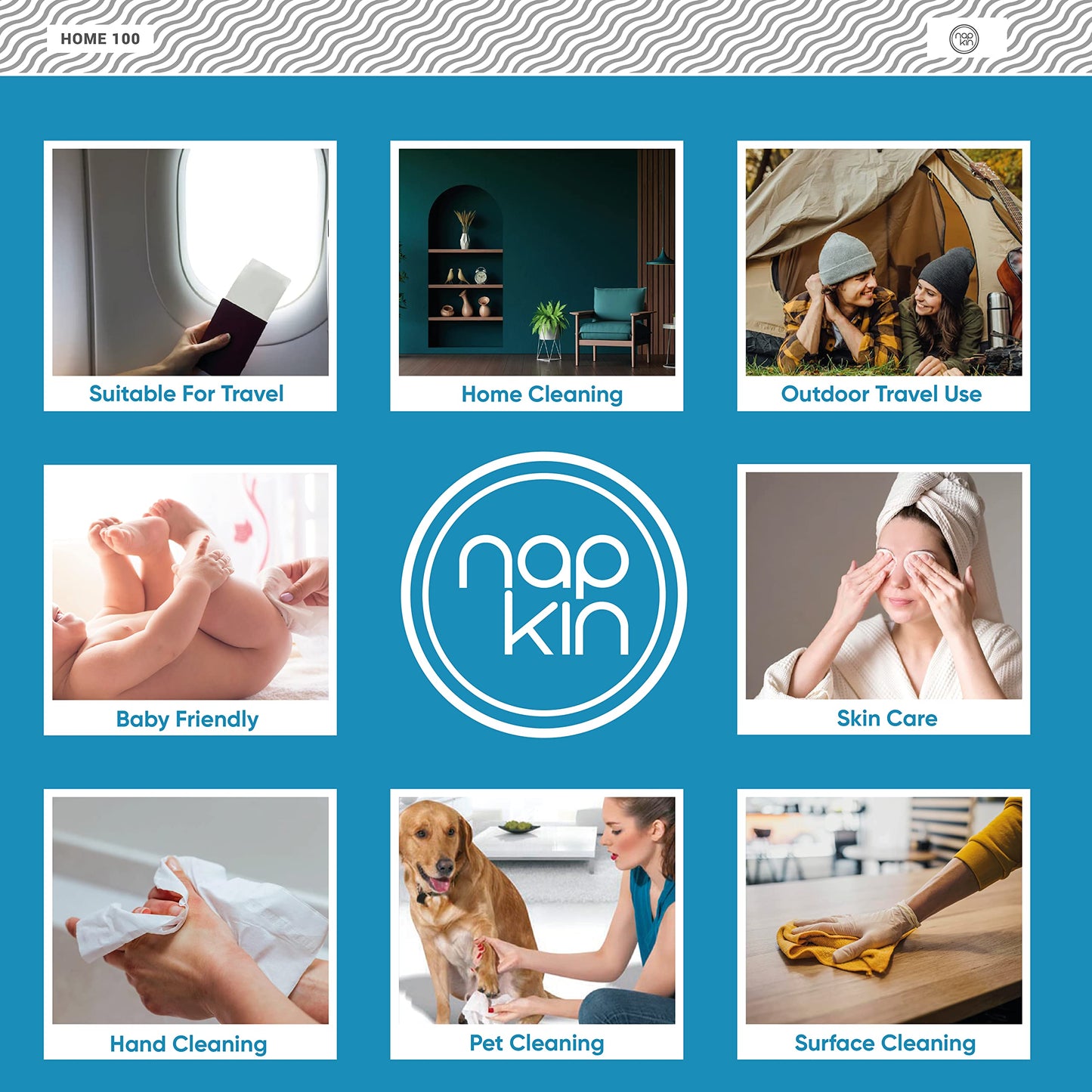 100pcs Compressed Cotton Wipes Tablets - Plastic-Free, Portable & Disposable Coin Wipes for Travel, Beauty, Salon, and Sports by Napkin Home