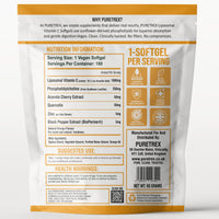 Puretrex Liposomal Vitamin C Softgels, High Absorption, Vegan, Non-GMO, 180 Count