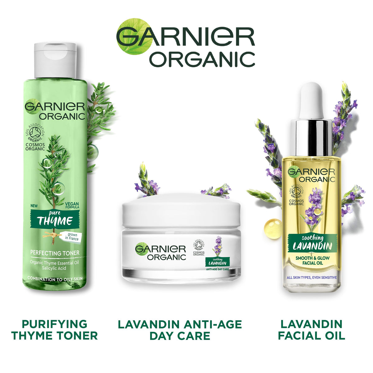Garnier Organic Thyme Purifying and Perfecting Toner for Combination and Oily Skin, Enriched With Salicylic Acid 150 ml (Packaging may vary)