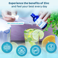 Ultra Lyte Ionic Zinc with Trace Minerals – 59ml Zinc Concentrate Food Supplement – Pure Non-GMO Vegan Friendly Formula – Supports Cognitive Performance, Muscle Growth, Immune System – Zero Calories