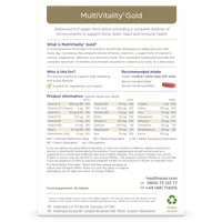 Healthspan Multivitamin Gold (90 Tablets) | A-Z Formulation | Wellbeing & Immune Support | Algal Source Vitamin D3 | Vitamins A, B, C, D, E & K | Calcium, Iron, Magnesium, Selenium & Zinc | Vegan