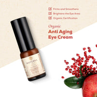 Bioterra Organic Collagen Booster Anti-Aging Eye Cream, Natural and Vegan, With Pomegranate and Rosemary Oils, 15 ml