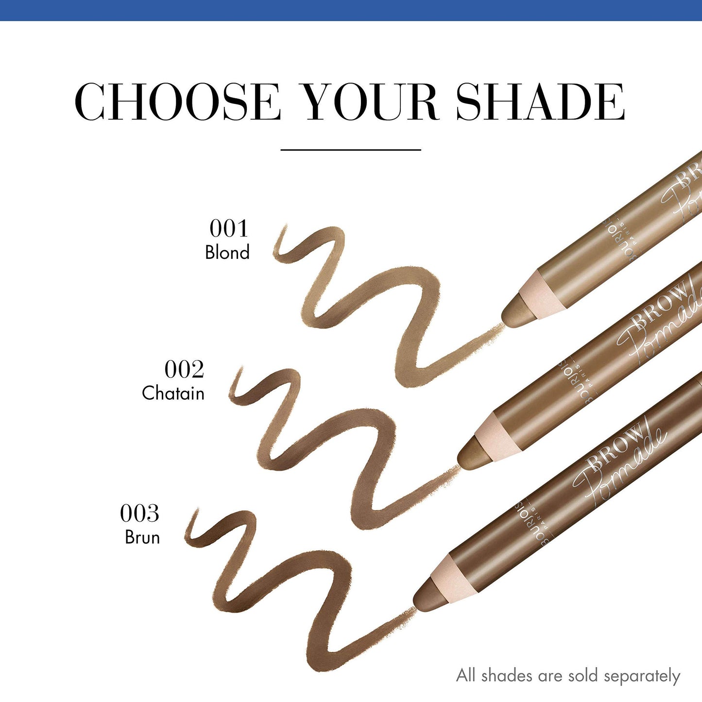Bourjois Brow Pomade Crayon Pencil 2 Chatain, 3.25g