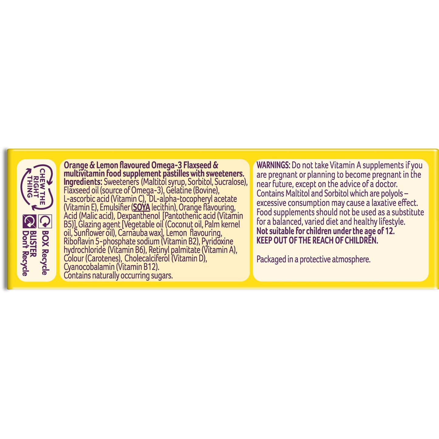 Bassetts Vitamins 12-18 Years Multivitamins Omega 3 Citrus 30's, 99.2 g