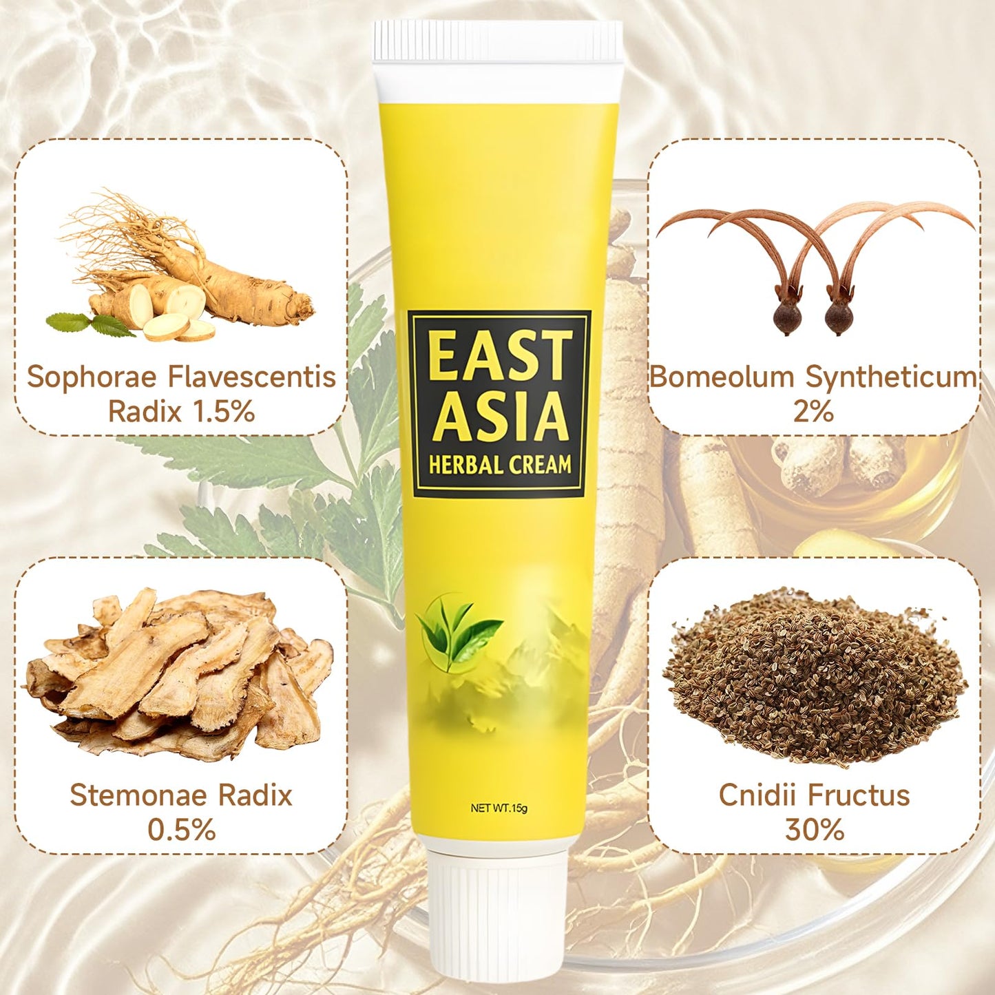 KoolShiro 2Pcs Herbal Cream, Smiles and Joys Herbal Cream, East Asian Natural Herbal Body Cream, Natural Moisturising Cream With Botanicals, Long-lasting Skin Care for All Skin Types