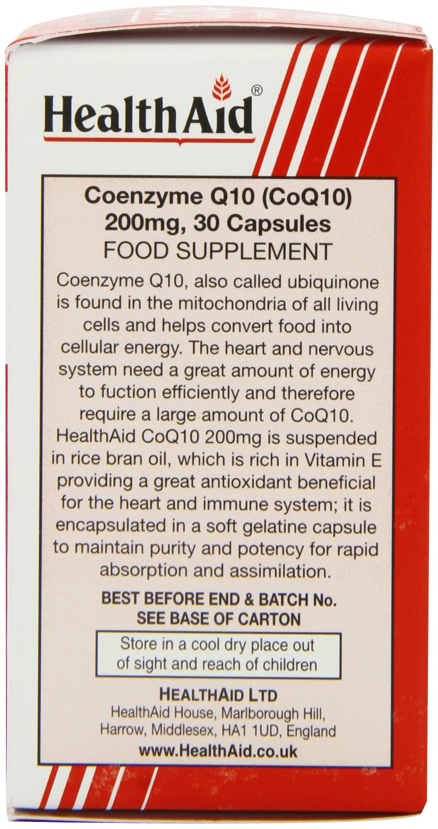 HealthAid CoQ-10 200mg - 30 Capsules