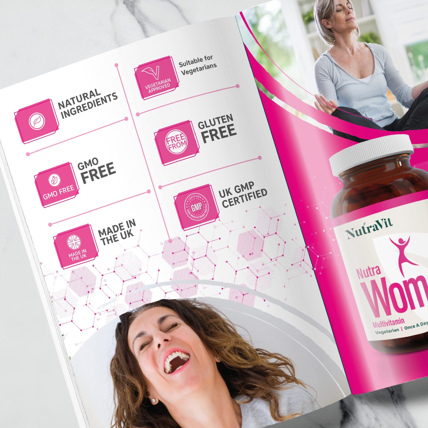 NUTRAWOMAN - Womens Multivitamins | Womens Vitamins - 30 Tablets - 27 Vitamins & Minerals - Daily Multivitamin for Energy & Health - with Probiotics, Biotin, Folic Acid & Methyl B12 - NutraVit