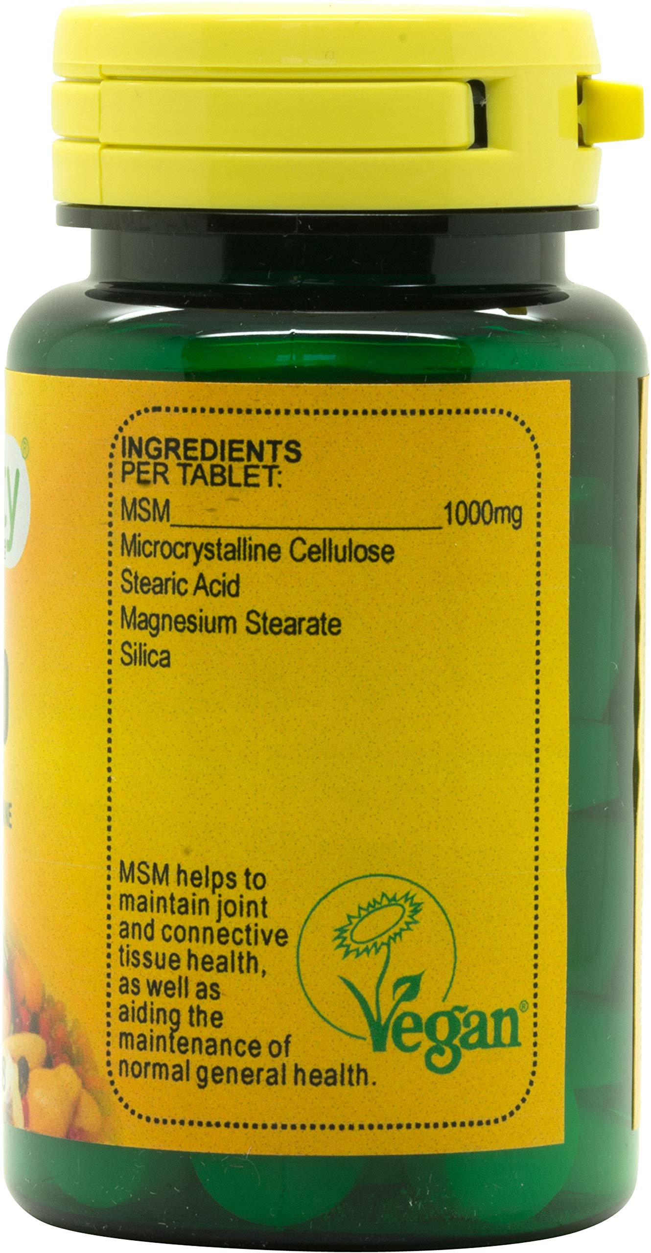 Veganicity MSM 1000mg : High Strength Joint Nutrient : 60 Tablets