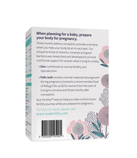 Nua Fertility NuaBiome Women – Multi-Award-Winning Fertility and Gut Health Supplement for Women Trying to Conceive with Live Bacteria, Vitamins and Minerals, Folate, Zinc and Vitamin D (60 Capsules)