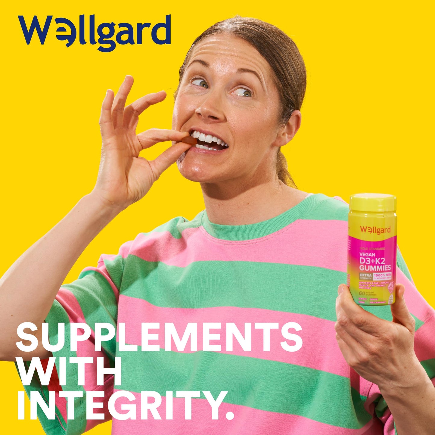 Wellgard Vitamin D3 K2 Gummies – Vitamin D3 K2 Gummies, Supports Bone Health, Immune System and Muscle Health