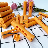 RJMBMUP Perm Rods Hair Rollers Large Long Short Hair Styling Tool Hair Curlers for Natural Hair Dark Orange Color