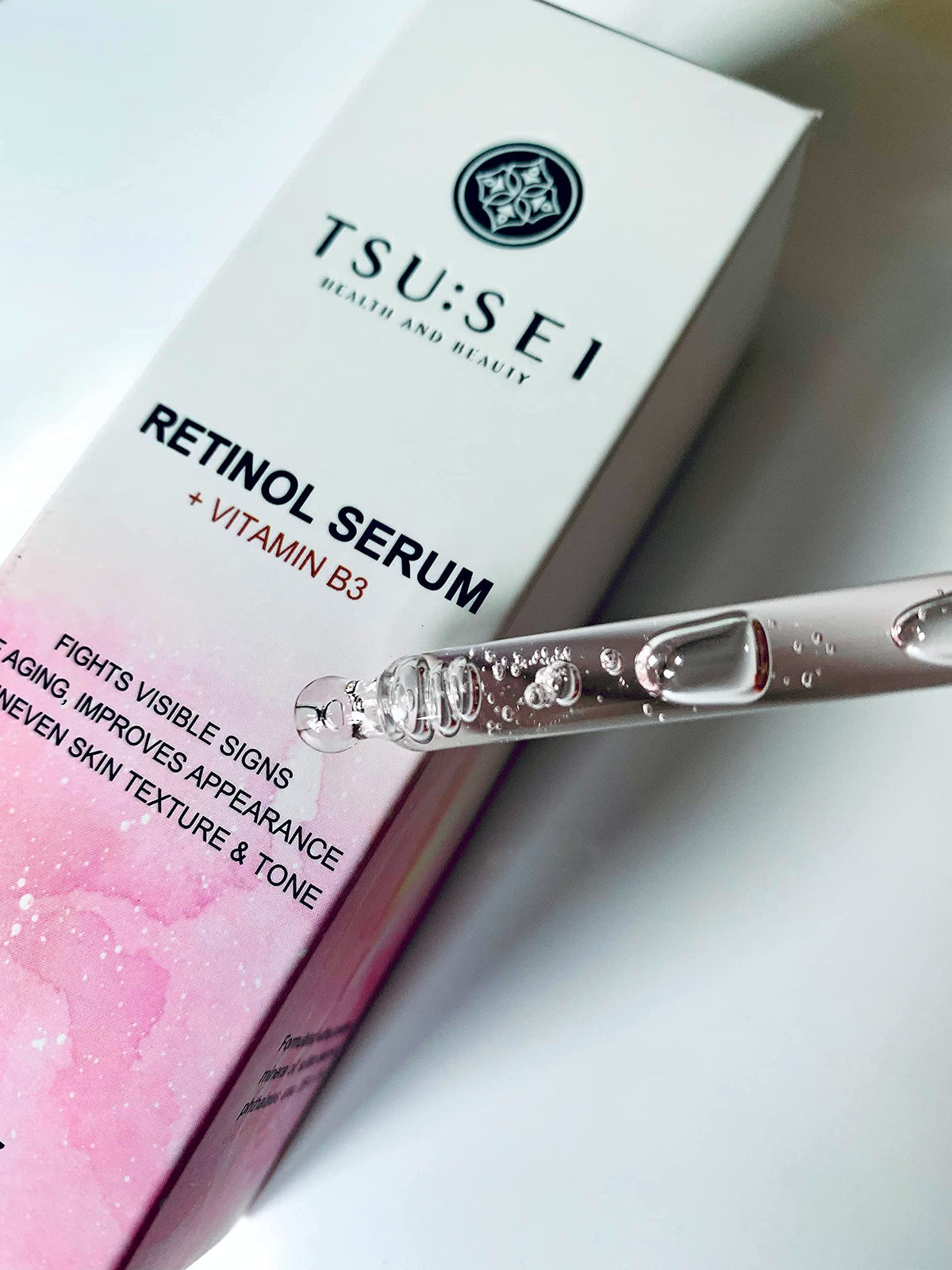 TSU:SEI Health and Beauty RETINOL SERUM for face with Vitamin B3 by TSU:SEI - Organic, Anti-Aging, Facial Serum for Fine Lines, Wrinkles, and Uneven Skin Tone. Cruelty Free Skincare. 30ml.